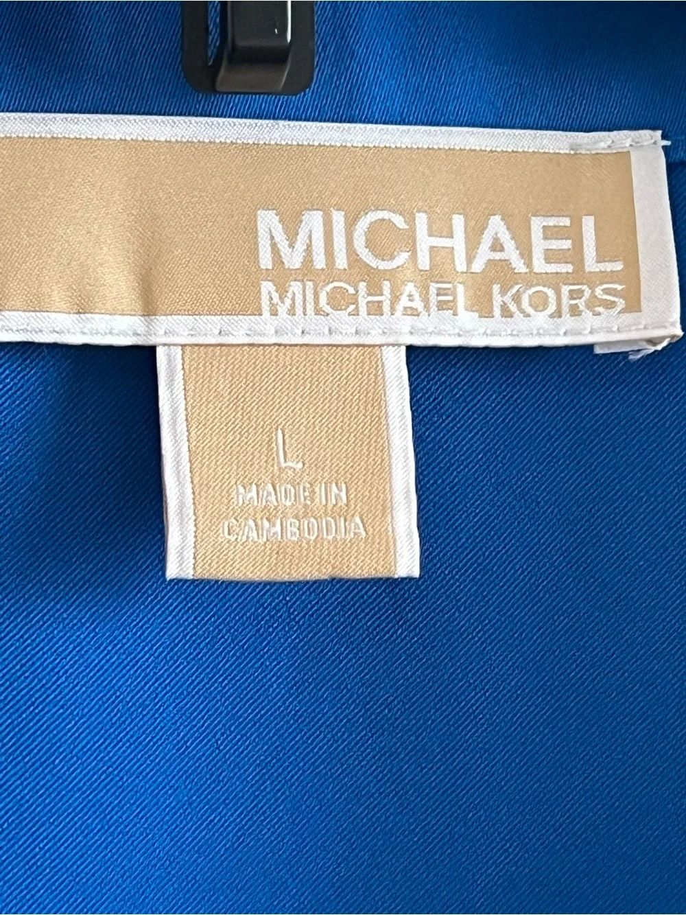 Michael Kors Royal Blue Sleeveless Shirt Dress with Belt